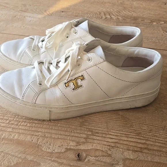 Tory Burch Classic White Casual Sneakers - Picture 2 of 6